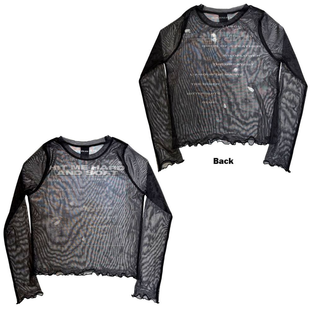 Billie Eilish - HMHAS Tracklist Crop top - Zwart
